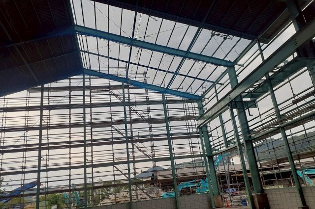 岡山県　工場兼倉庫塗装の施工後画像